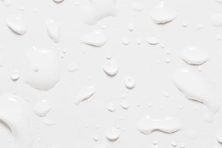 drops of water on a white backgroundの写真素材