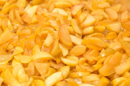 juicy apple jam as background