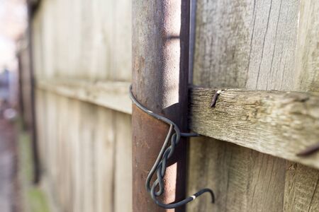 old wooden fence as a backdrop