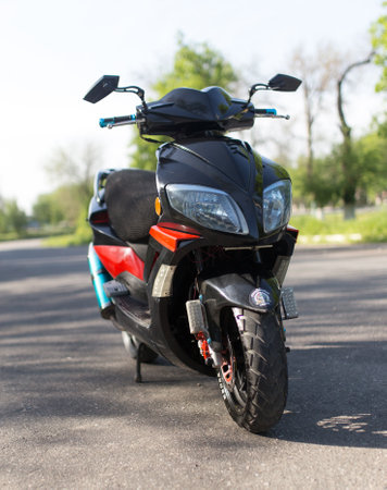 Shymkent, KAZAKHSTAN - APRIL 23, 2016: Bikes on the Opening of biker season in Shymkent, APRIL 23, 2016のeditorial素材