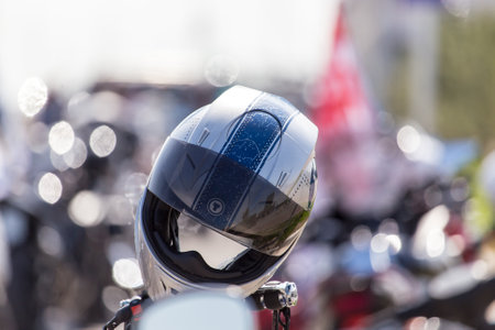 Shymkent, KAZAKHSTAN - APRIL 23, 2016: Bikes on the Opening of biker season in Shymkent, APRIL 23, 2016のeditorial素材