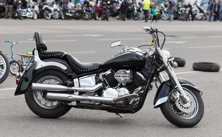 Shymkent, KAZAKHSTAN - APRIL 23, 2016: Bikes on the Opening of biker season in Shymkent, APRIL 23,...