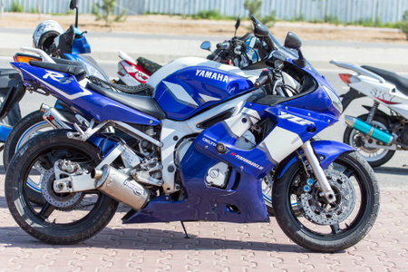 Shymkent, KAZAKHSTAN - APRIL 23, 2016: Bikes on the Opening of biker season in Shymkent, APRIL 23, 2016のeditorial素材