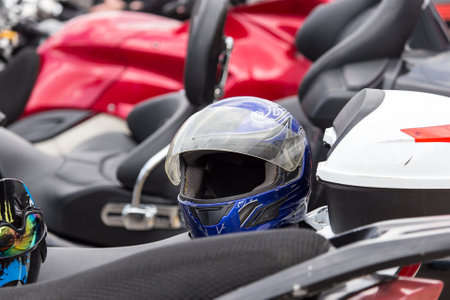 Shymkent, KAZAKHSTAN - APRIL 23, 2016: Bikes on the Opening of biker season in Shymkent, APRIL 23, 2016のeditorial素材