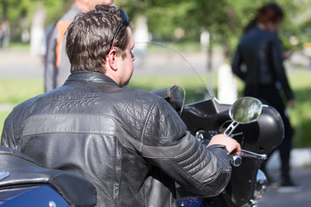 Shymkent, KAZAKHSTAN - APRIL 23, 2016: Bikes on the Opening of biker season in Shymkent, APRIL 23, 2016のeditorial素材