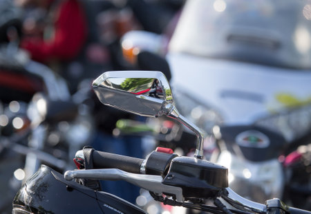 Shymkent, KAZAKHSTAN - APRIL 23, 2016: Bikes on the Opening of biker season in Shymkent, APRIL 23, 2016のeditorial素材