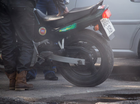 Shymkent, KAZAKHSTAN - APRIL 23, 2016: Bikes on the Opening of biker season in Shymkent, APRIL 23,...
