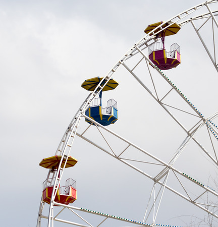 ferris wheel on sky backgroundの写真素材
