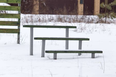 playground for physical education in winterの写真素材