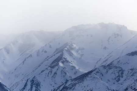 snow-capped mountains of the Tien Shan in the winter. Kazakhstanの写真素材