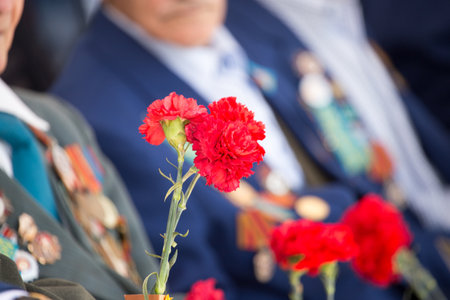 Shymkent, KAZAKHSTAN May 8, 2016: Victory Day in memory of the soldiers of the Great Patriotic War. Victory Day celebration in the city of Shymkent, Kazakhstan, May 8, 2016のeditorial素材