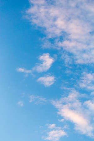 beautiful clouds in the sky at sunset backgroundの写真素材