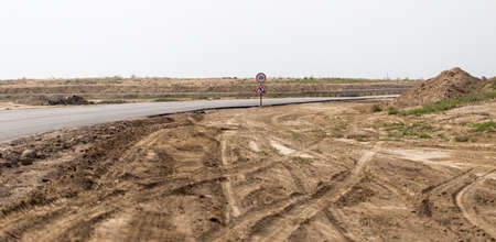 new asphalt road on natureの写真素材