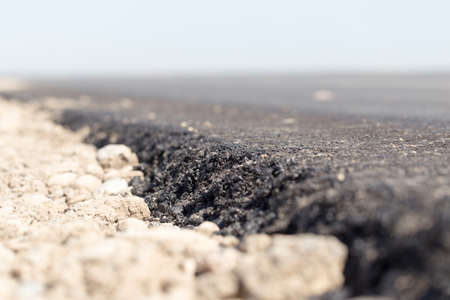 new asphalt road on natureの写真素材