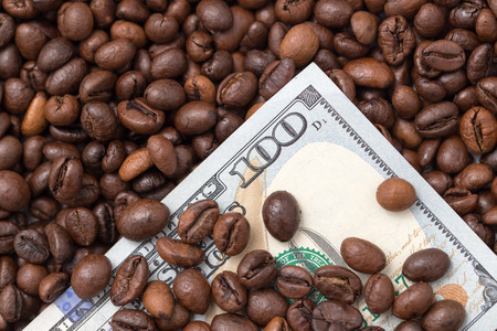 One hundred dollars in coffee beans
