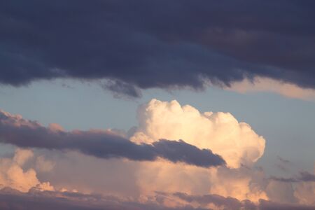 beautiful clouds in the sky at sunset background