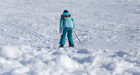 people skiing in the winterの写真素材
