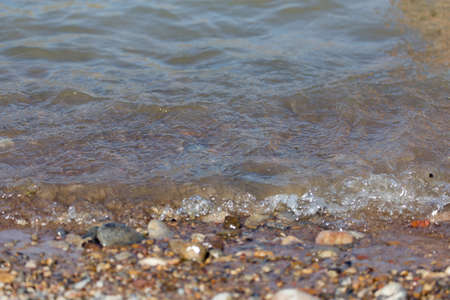 wave on the shore as the background