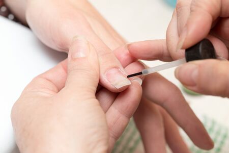 Manicure in a beauty salonの写真素材