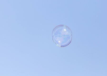 bubble on the blue skyの写真素材