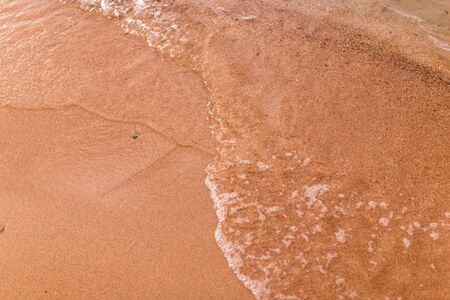 sandy shore of the sea as a backdropの写真素材