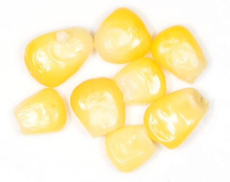 corn on a white background. close-up
