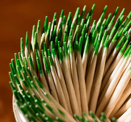 toothpicks as background. macro