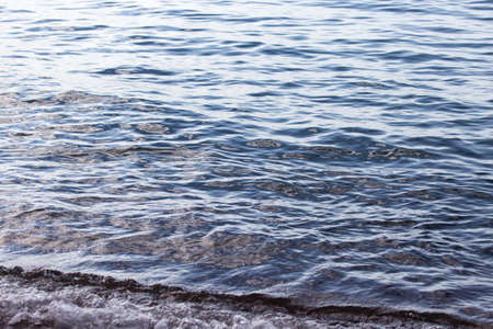 sandy shore of the sea as a backdrop