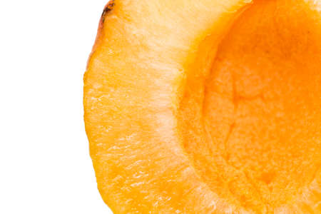 yellow apricots on a white backgroundの写真素材