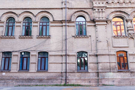 window of the old building as backgroundの写真素材
