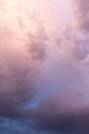 beautiful sky with clouds in the eveningの写真素材