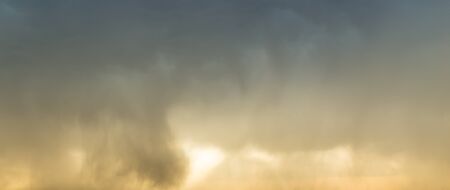 beautiful sky with clouds in the eveningの写真素材