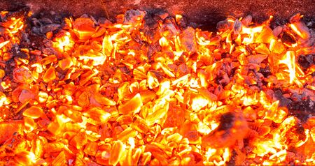 burning charcoal as backgroundの写真素材