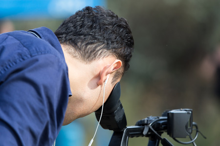 the operator removes the film on video