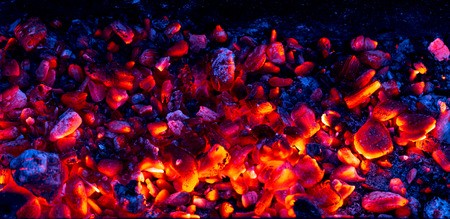burning charcoal as background