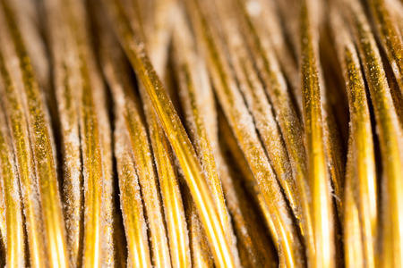 copper wire as a backgroundの写真素材