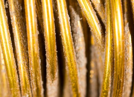 copper wire as a backgroundの写真素材