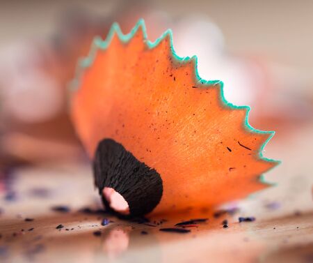 debris from a pencil. macroの写真素材