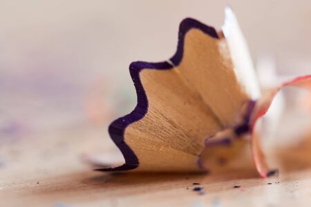 debris from a pencil. macroの写真素材