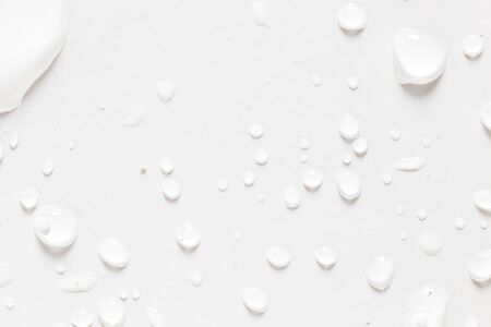 drops of water on a white backgroundの写真素材