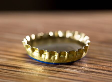 bottle cap on the table. macroの写真素材