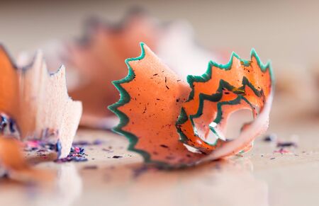 debris from a pencil. macro