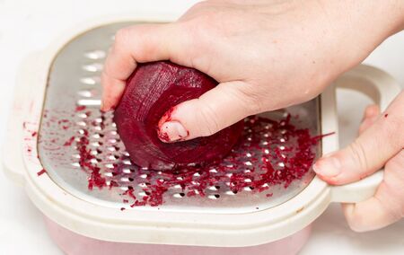 beets on a graterの写真素材