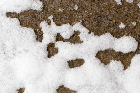 Snow on the ground as a backgroundの写真素材