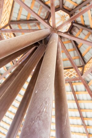roof structure from the inside as a backgroundの写真素材