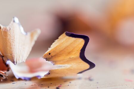 debris from a pencil. macroの写真素材