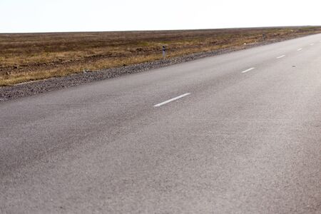 asphalt road in natureの写真素材