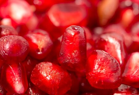 Pomegranate as a background. macroの写真素材