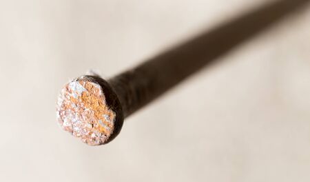 old rusty nail. macroの写真素材