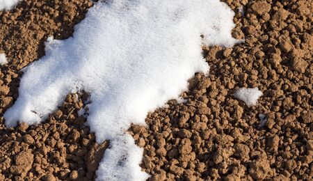 snow on the groundの写真素材